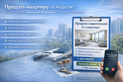 Продать квартиру за неделю? Секреты создания продающих объявлений, по которым всегда звонят