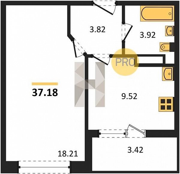 Продается 1-комн. квартира, 37.18 м², ЖК Архитектор, 