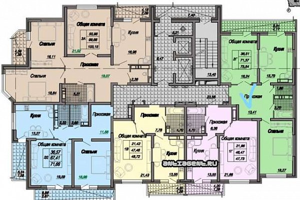 2-комн квартира, 72 м², р-н Центр (№124841)