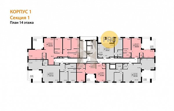 3-комн. квартира, 107.31 м², ЖК Римские каникулы (№132820)