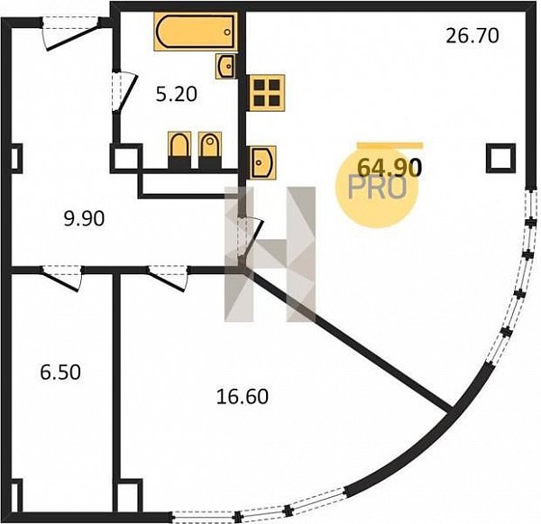 Продается 1-комн. квартира, 64.8 м², ЖК The Grand Palace, 