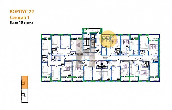 2-комн. квартира, 63.14 м², ЖК Родные просторы (№132382)