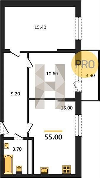 Продается 2-комн. квартира, 55 м², ЖК Nova Vita, 