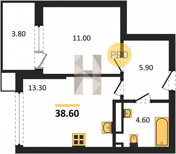 Продается 1-комн. квартира, 38.6 м², ЖК Парк Победы-2, 