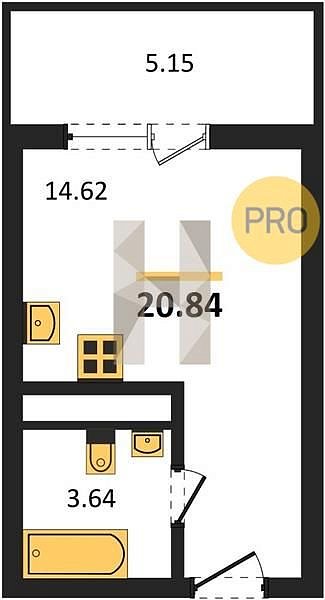 Продается Студия, 20.84 м², ЖК Теплые Края,