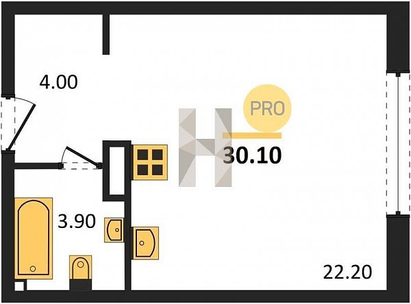 Продается Студия, 30.1 м², ЖК Самолет-6,