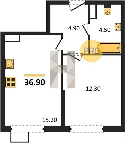 Продается 1-комн. квартира, 36.9 м², ЖК Парк Победы-2, 