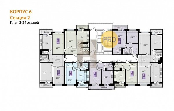 3-комн. квартира, 87.05 м², ЖК Левада (№133383)