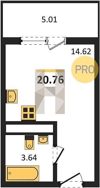Продается Студия, 20.76 м², ЖК Теплые Края,