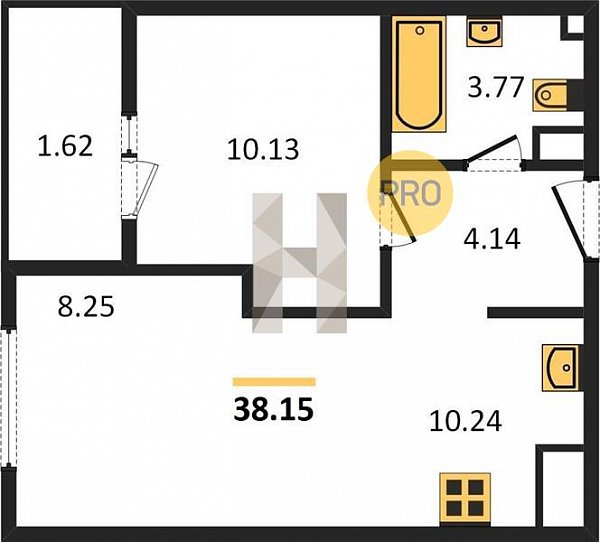 Продается 1-комн. квартира, 38.15 м², ЖК Патрики, 