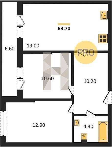 Продается 2-комн. квартира, 63.7 м², ЖК Самолет-4, 