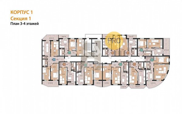 2-комн. квартира, 63.1 м², ЖК Россинский Парк (№131913)