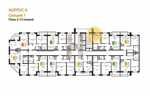 1-комн. квартира, 39.87 м², ЖК Сегодня (№133628)