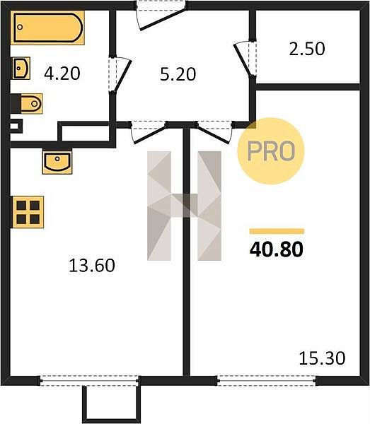 Продается 1-комн. квартира, 40.8 м², ЖК Парк Победы-2, 