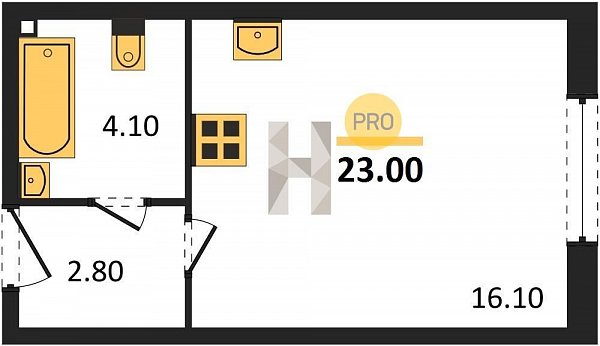 Продается Студия, 23 м², ЖК Самолет-6, 