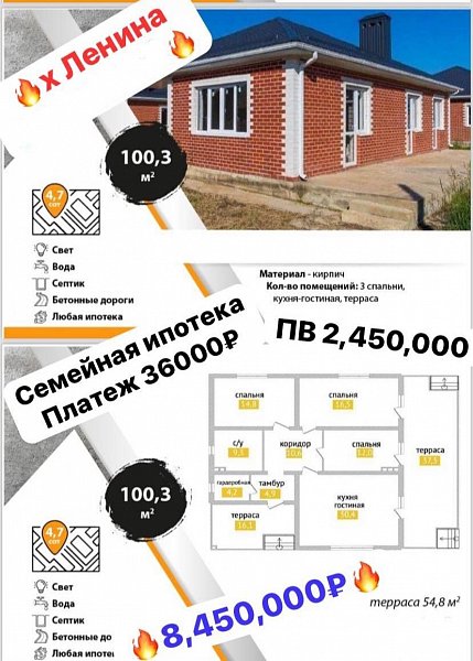 Дом 100 м², уч. 4.7 сот., Краснодар