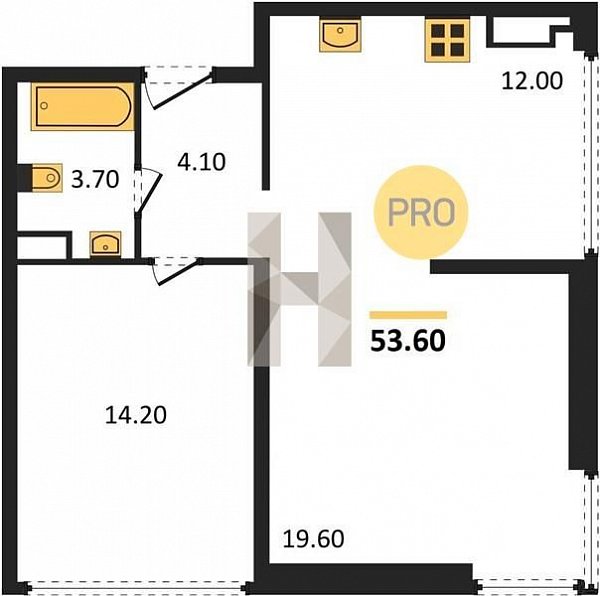 Продается 2-комн. квартира, 53.6 м², ЖК Самолет-6, 