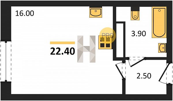 Продается Студия, 22.4 м², ЖК Самолет-6, 