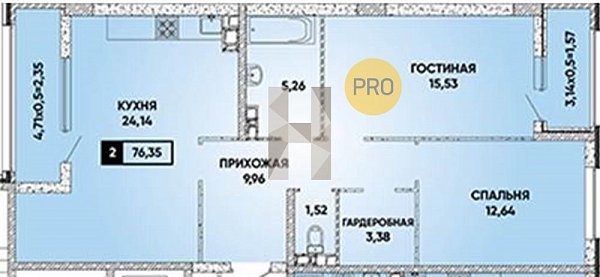 Продается 2-комн. квартира, 60.28 м², ЖК Архитектор, 