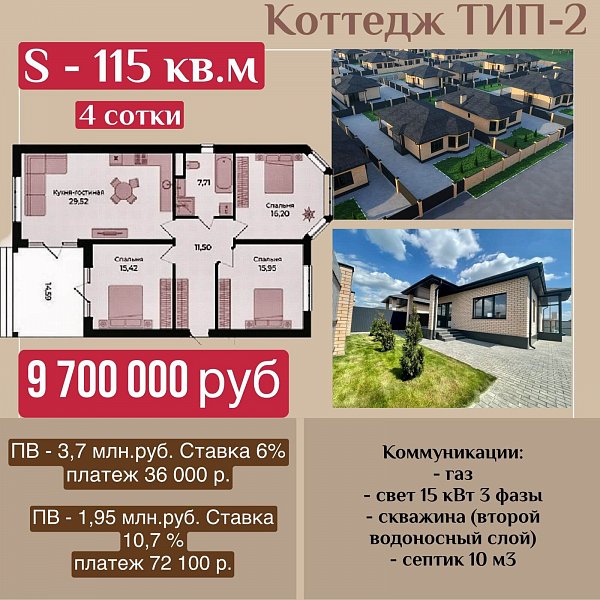 Дом 115 м², уч. 4.01 сот., Краснодар