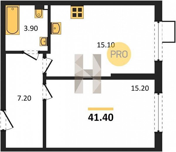 Продается 1-комн. квартира, 41.4 м², ЖК Парк Победы-2, 