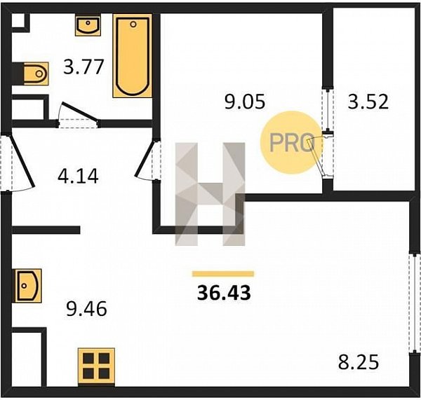Продается 1-комн. квартира, 36.15 м², ЖК Патрики, 