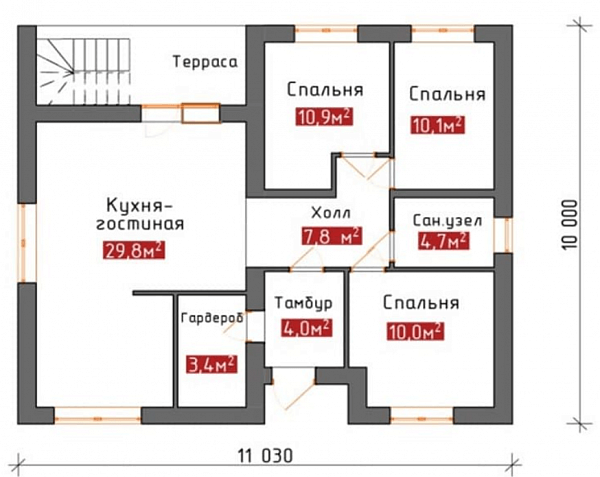Дом 78.4 м², уч. 4 сот., Адыгея