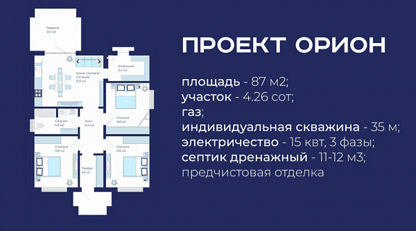Дом 87 м², уч. 4.3 сот., Краснодар