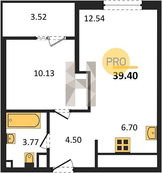 Продается 1-комн. квартира, 39.13 м², ЖК Патрики, 
