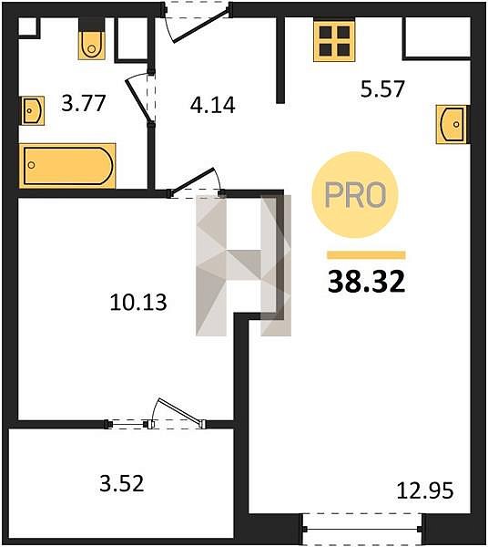 Продается 1-комн. квартира, 38.03 м², ЖК Патрики, 