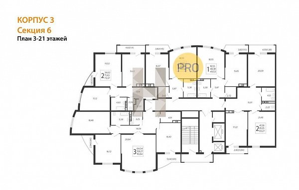 3-комн. квартира, 110.84 м², ЖК Режиссёр (№132483)