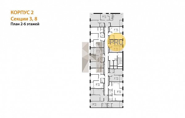 1-комн. квартира, 59.02 м², ЖК Патрики (№133603)