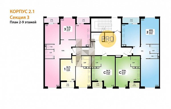 Студия, 27.26 м², ЖК Архитектор (№133334)