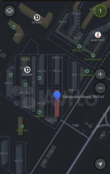 1-комн квартира, 29 м², р-н Западный обход (№124108)