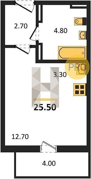 Продается Студия, 25.5 м², ЖК Парк у дома,