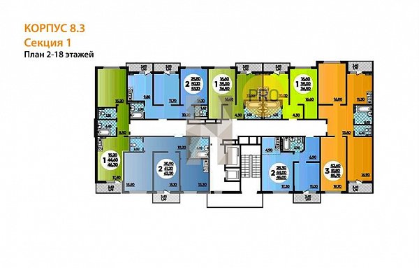 3-комн. квартира, 87.6 м², ЖК Парк у дома (№133532)