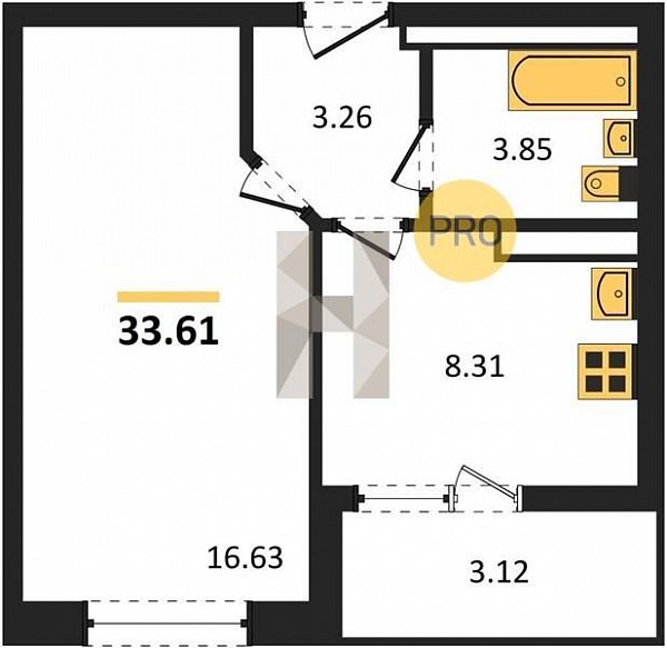 Продается 1-комн. квартира, 33.61 м², ЖК Архитектор, 