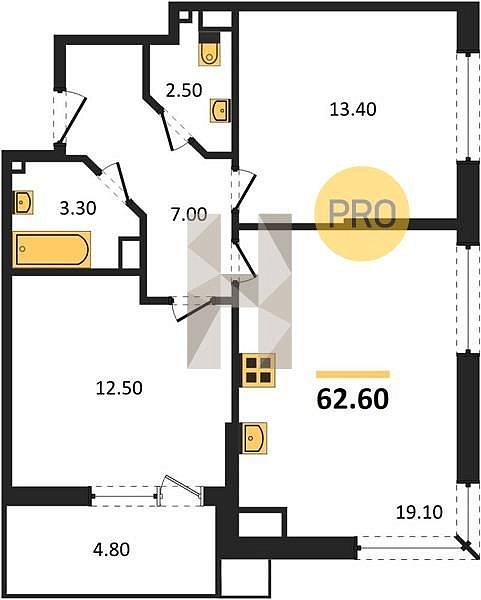 Продается 2-комн. квартира, 62.6 м², ЖК Парк Победы-2, 