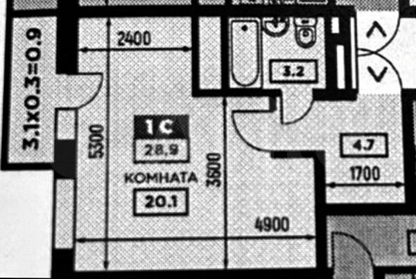 Продается Студия, 31.5 м², р-н Восточно-кругликовский, 
