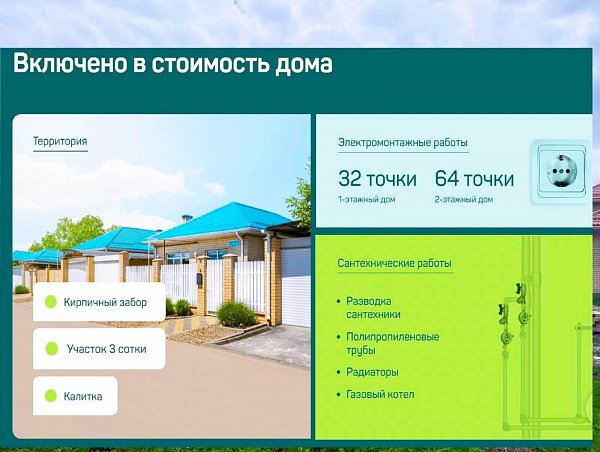 Дом 70 м², КП Южная Столица, Краснодарский край