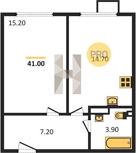 Продается 1-комн. квартира, 41 м², ЖК Парк Победы-2, 