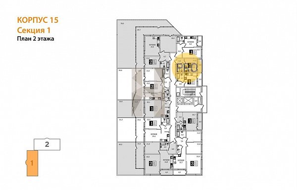 2-комн. квартира, 178.8 м², ЖК Самолет-3 (№132162)