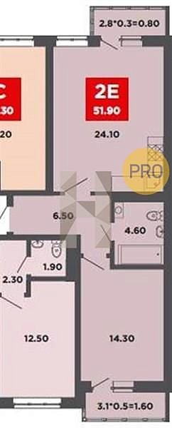 Продается 1-комн. квартира, 52.1 м², ЖК Красная площадь Ромекс, 