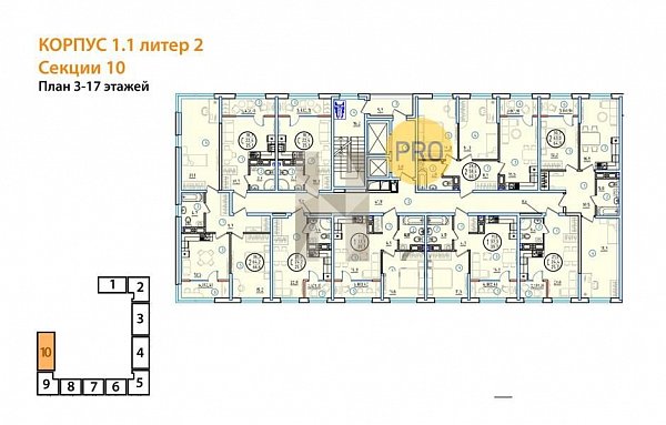 Студия, 25.5 м², ЖК Первое Место (№133680)