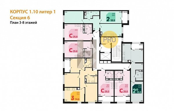 Студия, 25.8 м², ЖК Первое Место (№133706)