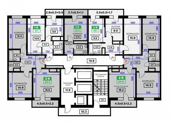 Продается 2-комн квартира, 63 м², р-н Восточно-кругликовский, 