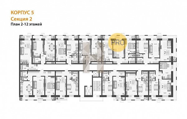 1-комн. квартира, 39.9 м², ЖК Небо (№133487)