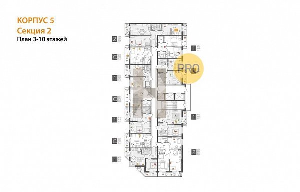Студия, 24.7 м², ЖК Рекорд-2 (№132868)