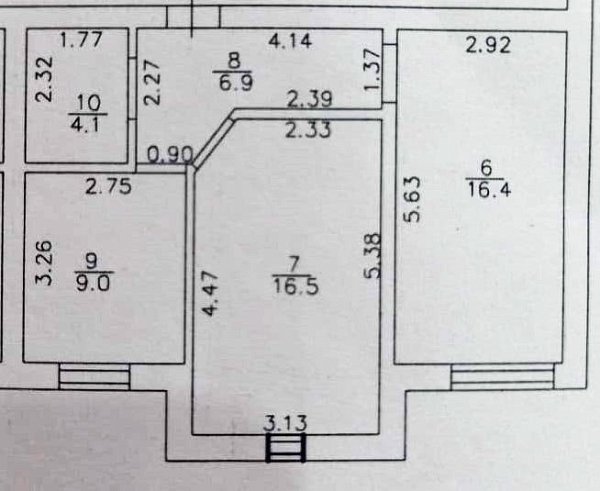 2-комн квартира, 52.9 м², р-н Российский п (№122787)