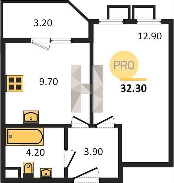Продается 1-комн. квартира, 32.3 м², ЖК Спортивная деревня-2, 